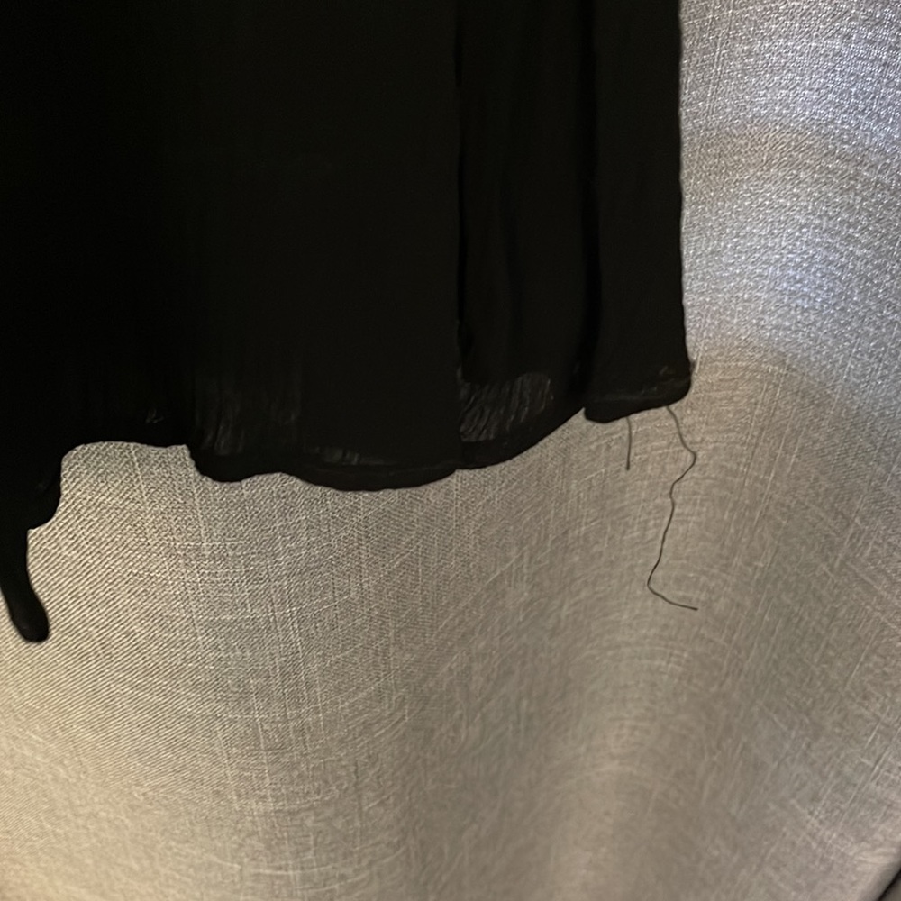 Torrid Crisscross Front Flutter Black Blouse - image 6